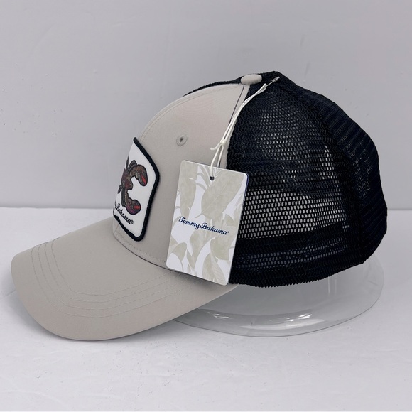 TOMMY BAHAMA CAP/HAT, LOBSTER LOGO, BLACK COOL MESH,ADJUT STRAP, COCKTAIL RECIPE - Picture 2 of 13
